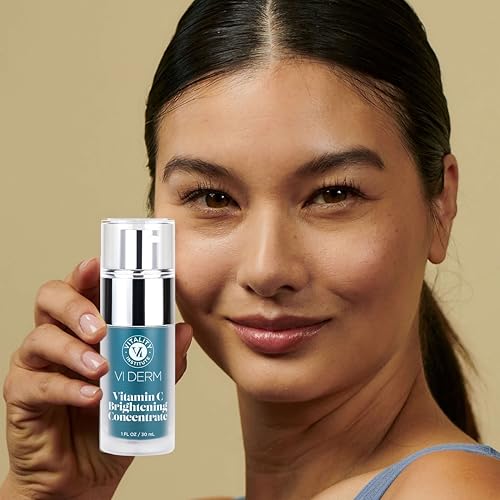 VI Derm Vitamin C Brightening Concentrate – Age-Defying Face Formula with 10% THD Ascorbate, Support for Dark Spots, Uneven Skin Tone