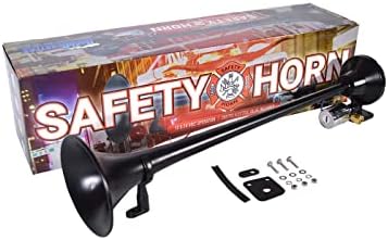HornBlasters Safety 12/24 Volt Air Horn Only - Loud Fire Truck Tone - Super Efficient