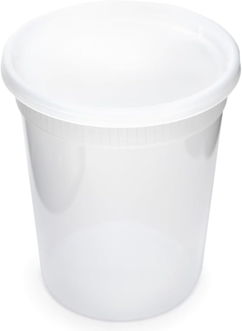 32 oz. Clear Round Deli Container Combo with Flat Lid - 240 per case YSD2532 Newspring/Pactiv Corp.
