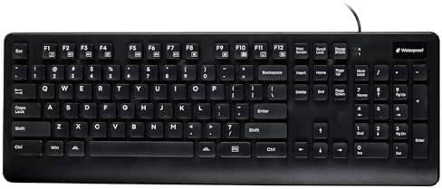 ALT Waterproof Keyboard and Mouse Combo Wired, USB Spill-Resistant Membrane Keyboard with Optical Mouse