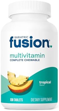 Bariatric Fusion Orange Cream Flavored Complete Chewable Bariatric Multivitamin with Iron for Bariatric Surgery Patients Including Gastric Bypass and Sleeve Gastrectomy - 120 Tablets