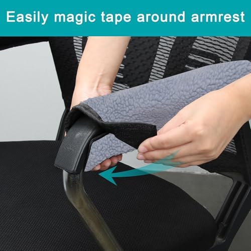 AHIER Wheelchair Armrest Pads, 2PCS Sheepskin Fleece Wheelchair Armrest Covers, Non Slip Arm Rest Cover Cushion pad for Wheelchairs