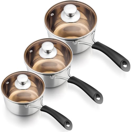 P&P CHEF 1 Quart Sauce Pan With Lid, Small Pot Saucepan, 1 Pc