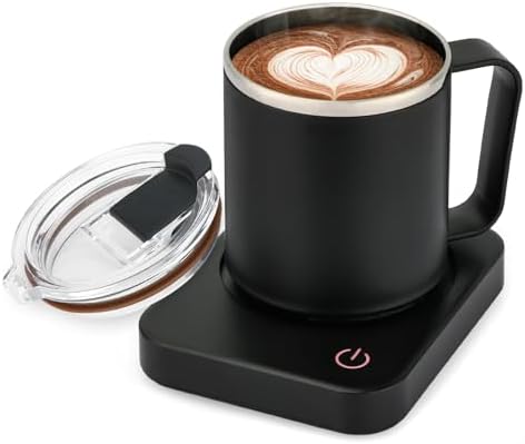 VOBAGA Coffee Mug Warmer for Desk with Auto Shut Off & 3-Temp Settings, Coffee Cup Warmer with Smart Safety Alert Home Office Accessory