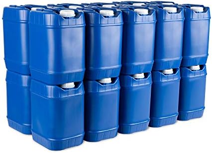 5-Gallon Stackable Water Storage Containers, Emergency Water Storage for Camping and Disaster Preparedness, 40 Gallons