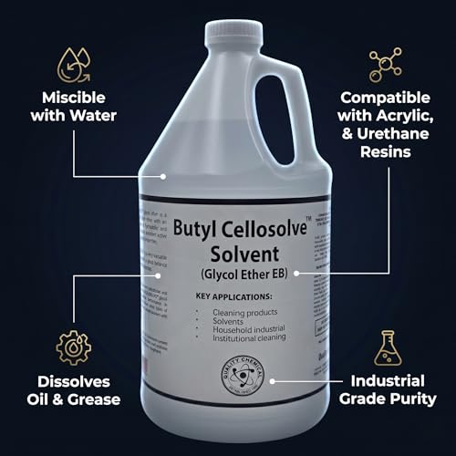 Quality Chemical Glycol Ether EB 128 oz – Butyl Cellosolve Solvent for Heavy-Duty Cleaning & Degreasing – Water-Miscible