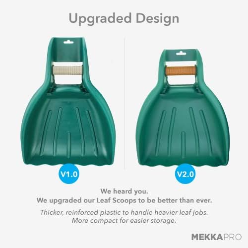 MEKKAPRO Hand Rake Leaf Claws V2.0, Large Garden Grabbers, 1 Pair(2pcs) | Sturdy Ergonomic Grip Leaf Scoops And Leaf Rake Claws