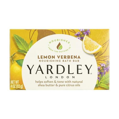 Yardley London Lemon Verbena Naturally Moisturizing Bath Bar, 4.25 ounce