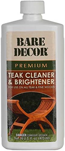 Bare Decor Premium Golden Teak Oil for Home and Marine Use, 16oz