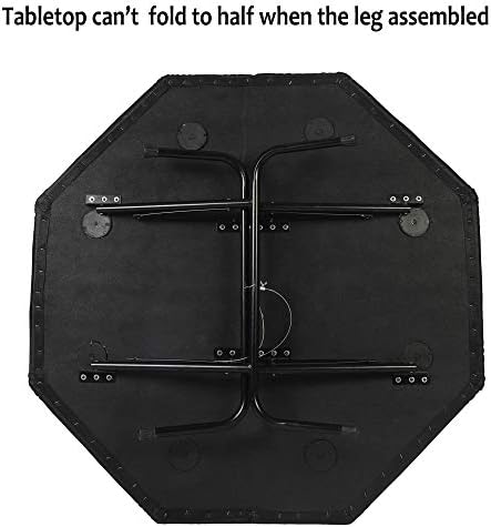 LUCKYERMORE Poker Table 8 Player 48” Octagon Folding Texas Poker Blackjack Game Table with Cup Holder