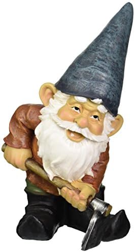 Design Toscano Garden Gnome Statue - Digger The Gnome - Outdoor Garden Gnomes - Funny Lawn Gnome Statues