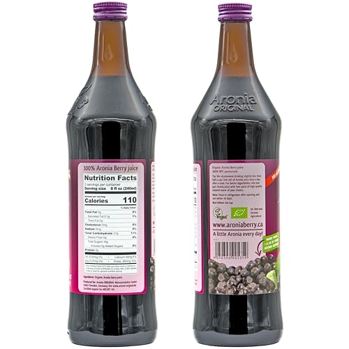 Aronia Original Organic Aronia Juice, Not From Concentrate, 23.7 fl oz
