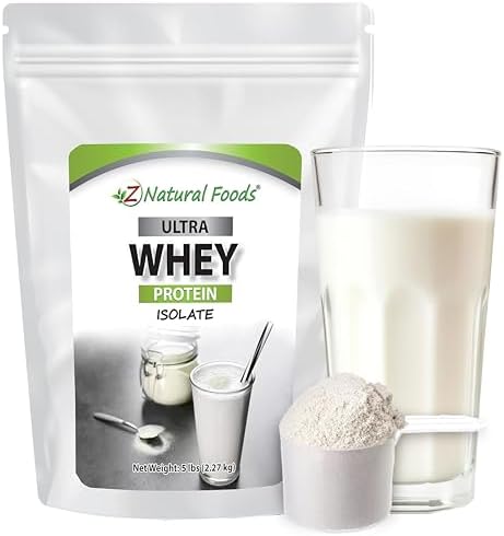 Z Natural Foods Ultra Whey Protein Isolate - Unflavored & Unsweetened, 1 lb | Unflavored, Unsweetened Whey Protein Powder, Whey Isolate with Vital Proteins for Fitness, Sports Nutrition, Immune Support