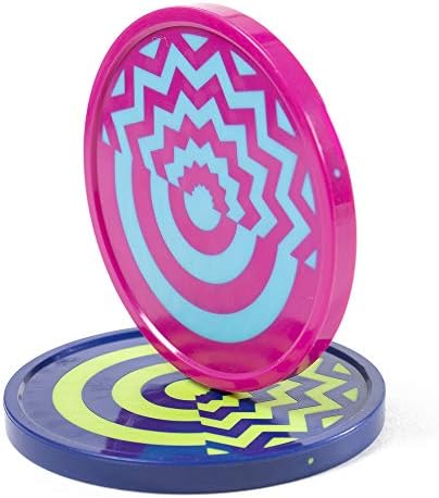 csg Deluxe Vivid Color Large Size Air Hockey Replacement Pucks - Set of Two 3.25 Inch Pucks!