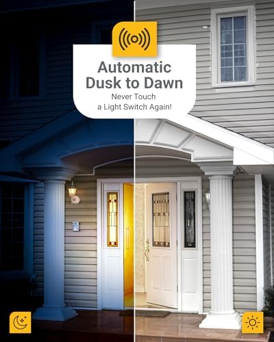 Sunco 6 Pack B11 Candelabra LED Light Bulbs, E12, Dusk to Dawn, 5W=40W