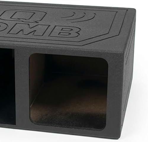 QPower QBOMB15VSQ QBOMB 15 Inch Center Vented Dual Ported Subwoofer Enclosure Speaker Box for Car Audio Sound Systems, Square