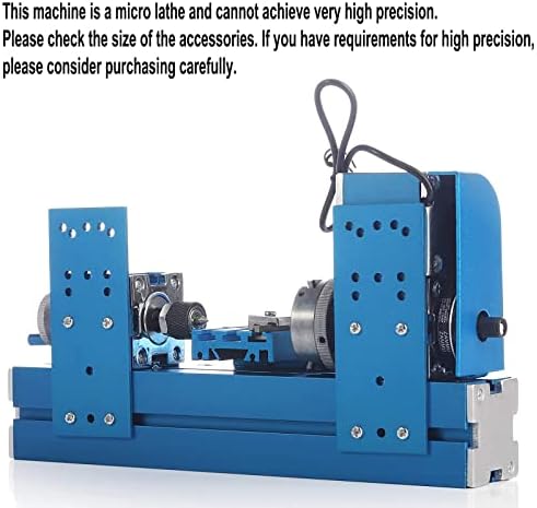 Mini Metal Lathe Machine CNC DIY Tool Benchtop Wood Lathe Woodworking for Hobby Sience Education Modelmaking, AC110V 50/60HZ