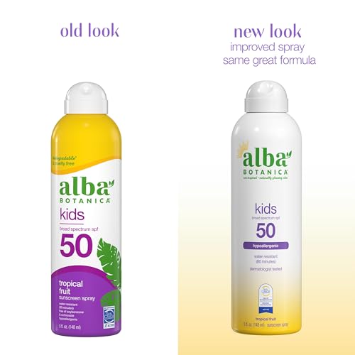 Alba Botanica Sport Sunscreen Spray for Face and Body, SPF 50, 5 fl oz Bottle