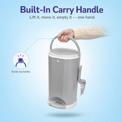 Litter Champ Cat Litter Disposal System, Hands-Free Pedal Trash Can | 4 Gallon Capacity, Triple-Seal Odor Lock, ABS Resin