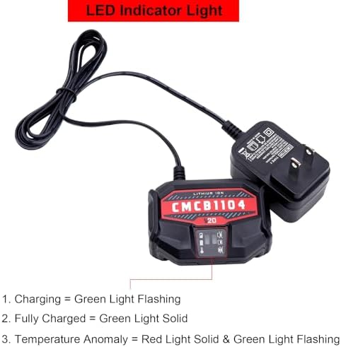 Elefly 20V CMCB202 Battery Compatible with Craftsman V20 Lithium Ion Battery CMCB202-2 CMCB201 CMCB204