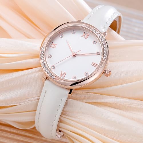 NUOVO Women's Silicone Sports Watch - Crystal Accented Leather Strap Analog Display