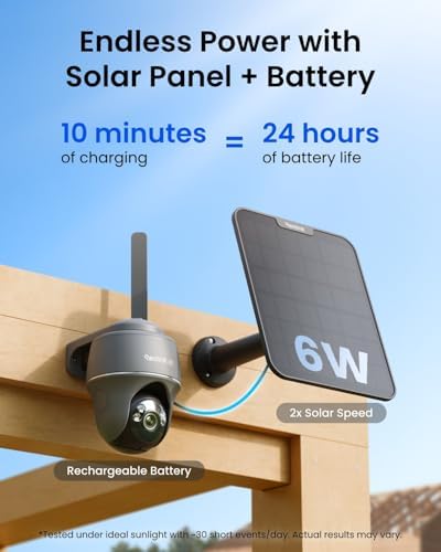 REOLINK 4K Solar Security Cameras Wireless Outdoor, 4G LTE Cellular Camera | Smart Auto Tracking & Pan Tilt without Blind Spots