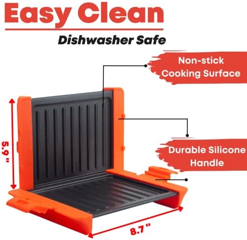 Maconee Microwave Sandwich maker | Microwave Grill Cheese Maker | Microwave Crisper Toaster Cookware | Panini Press | Cooking Fast and Dishwasher