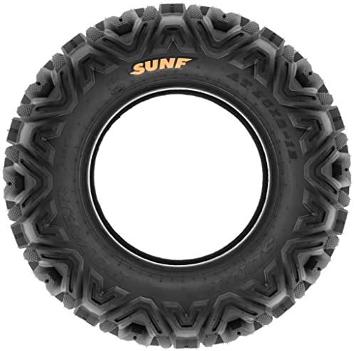 SunF ATV Tires All Terrain Tires 24x8-12 Front & 25x11-10 Rear 6 PR Tubeless A033, Set of 4