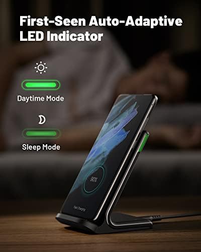 INIU Wireless Charger, 15W Fast Wireless Charging Phone Station with LED