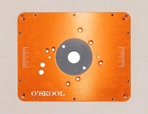 O'SKOOL Router Table Insert Plate Template Kit for 9-1/4" × 11-3/4" Plates | MDF Routing Guides, Router Bits