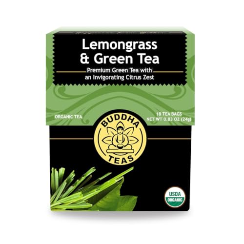 Buddha Teas - Organic Sencha Green Tea - For Health & Wellbeing - Japanese Green Tea - With Antioxidants & Minerals - Clean Ingredients - Caffeinated - OU Kosher & Non-GMO - 18 Tea Bags (Pack of 1)