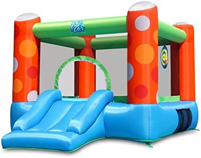 ACTION AIR Bounce House, Inflatable Bounce House with Air Blower, Bouncy Castle with Durable Sewn and Extra Thick, Family Backyard Jump House