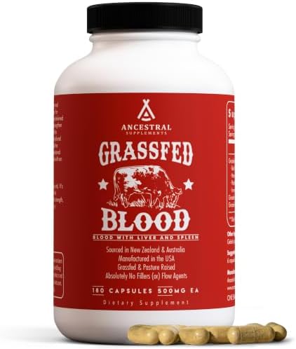Ancestral Supplements Blood Health Supplement, Organ Formula, 500mg, 180 Ct