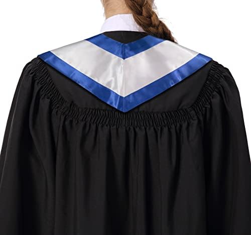 GraduationMall National Flag Graduation Stole Embroidery Sash for Study Aboard International Students 72" in Length