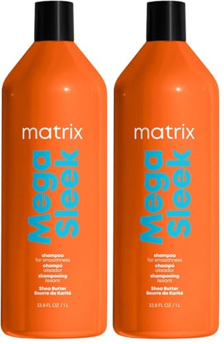 Matrix Mega Sleek Shampoo - Smoothing and Detangling, For Dry, Damaged & Frizzy Hair