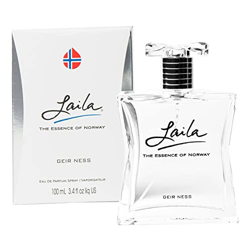 Geir Ness Laila Eau de Parfum for Women, Essence of Norway, 1.7 oz | Laila perfume, airy fruity-floral fragrance, long-lasting wear, everyday scent, 50 ml spray bottle