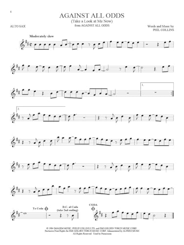101 Movie Hits for Alto Saxophone | 101 Film Favorites Including Beauty and the Beast, Eye of the Tiger