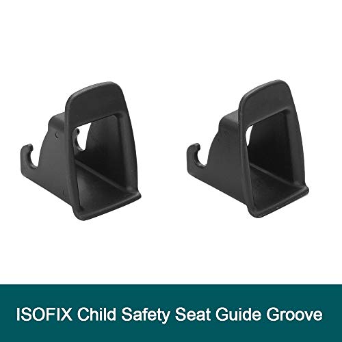 2pcs Car Child Seat ISOFIX Interface Buckle, Black Fixed Guide Groove
