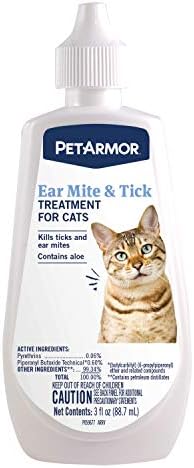 PetArmor Ear Mite Treatment for Dogs, 3oz | Ear Mite Medicine Kills Ticks and Ear Mites to Relieve Itchiness, Sooths Ears with Aloe