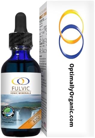 Optimally Organic Water Extracted Fulvic Ionic Minerals X350 - Patented BioActive Fulvic Acid, Humic Acid, Trace Minerals