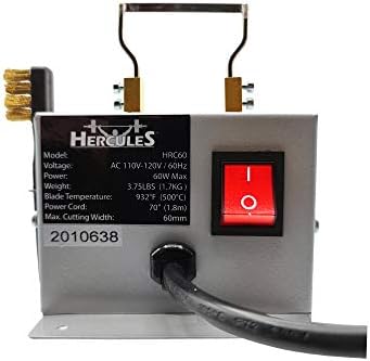 Hercules Hot Knife Rope Cutter - Electric Benchtop 60mm Thermal Cutting Blade for Braid Fabric Webbing Belting Ribbon & More - Hotknife Hot Wire