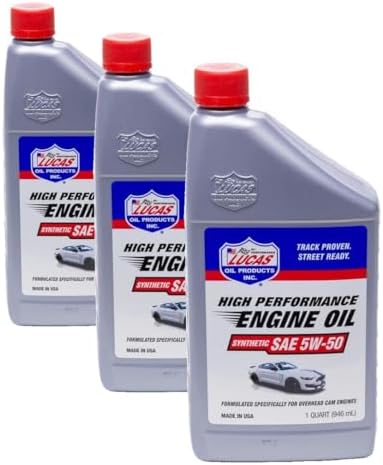 Lucas Oil 10101 Synthetic SAE 5W-50 Motor Oil API SP - 1 Quart