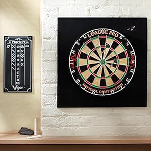Sisal dart board for adults, staple-free bullseye, rotating number ring, reduced bounce outs
