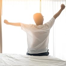 man stretching