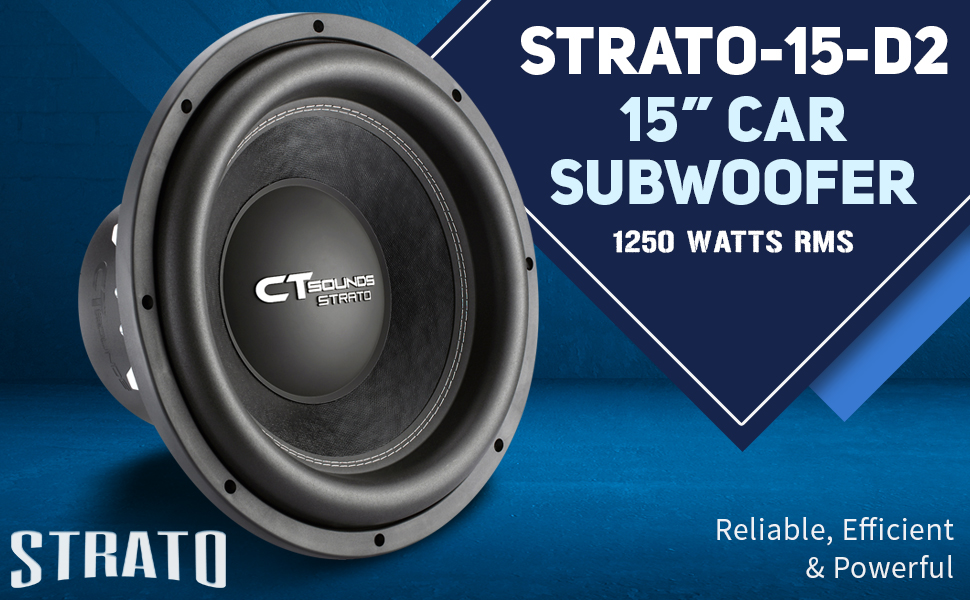 ct sounds strato 15 inch subwoofer car audio 15 woofer speaker loud bass 1250 watt rms power