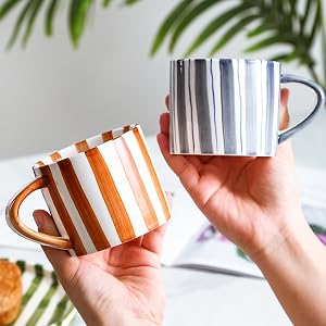mug coffee cup tea set espresso ceramic cafe gifts saucer large latte women cappuccino coasters
