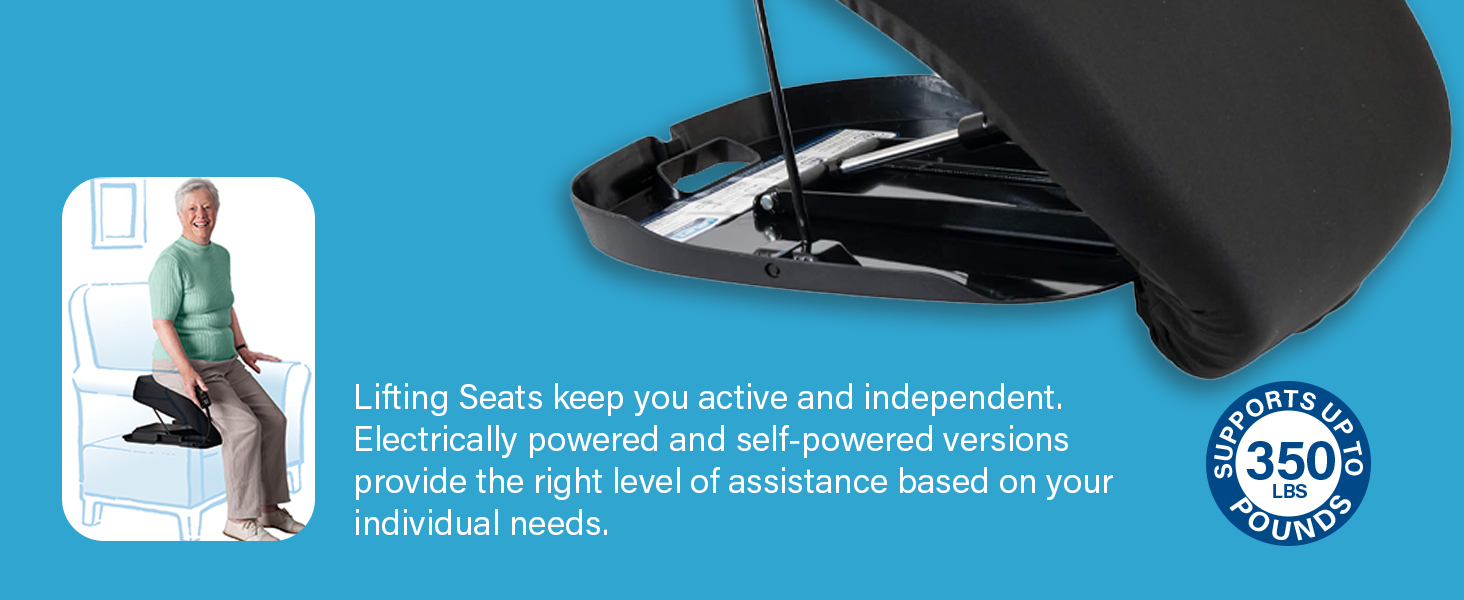 Carex Premium Uplift Seat Assist with Memory Foam