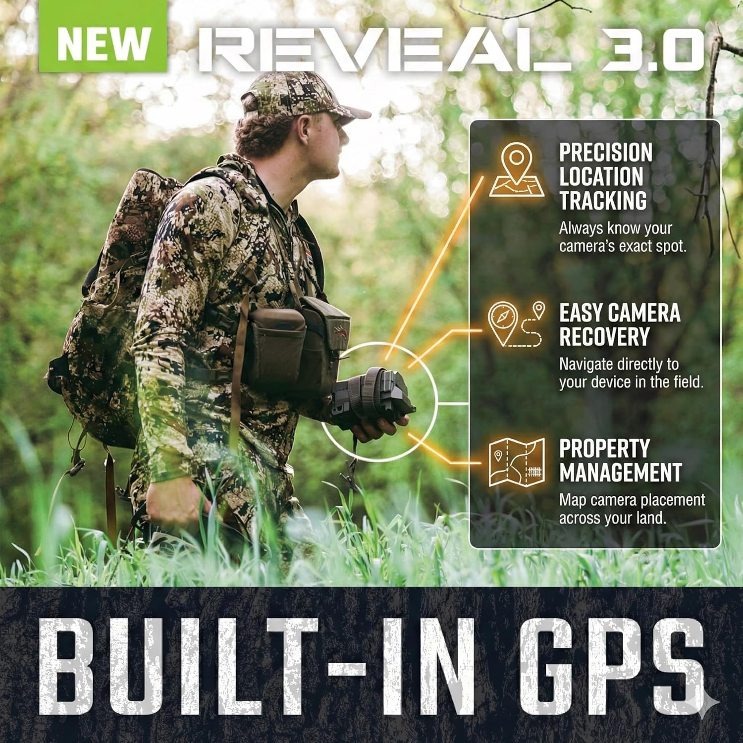 TACTACAM Reveal Pro 3.0 Cellular Trail Camera - Multi-Cellular Network, No-Glow IR, Wi-Fi Enabled, HD Photos & 1080p Videos