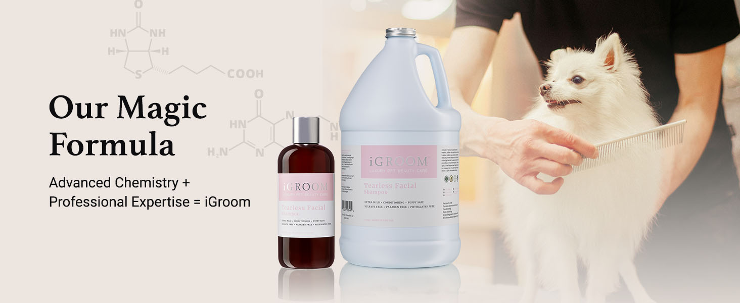 Our Magic Formula. Advanced Chemistry + Professional Expertise = iGroom