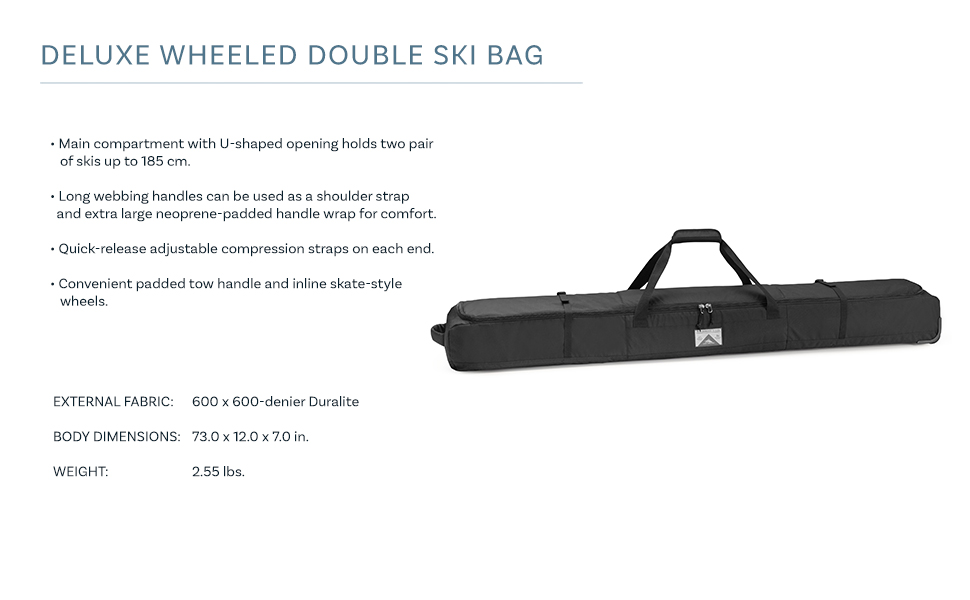 hisiera luggage men on outdoor padded pair premium shoulder ski skiing snow sport roll rolling